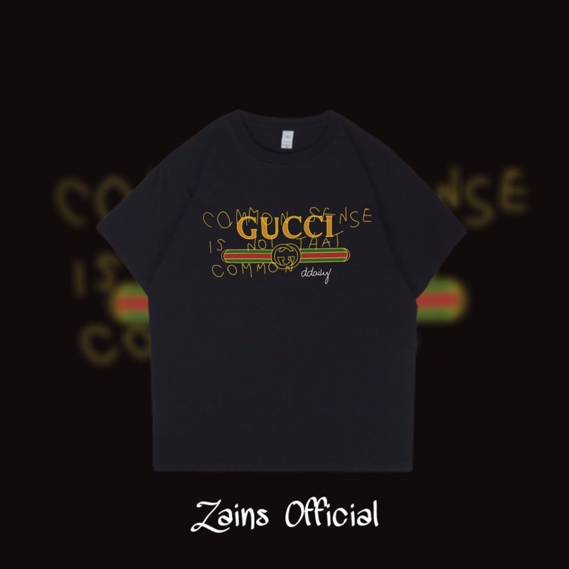 KAOS VINTAGE T-SHIRT GUCCI - Baju Gucci Common Sense / HITAM / DEWASA / PRIA / ROCK / WANITA / MURAH
