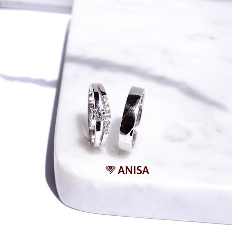 cincin kawin single ring pria berbahan platinum