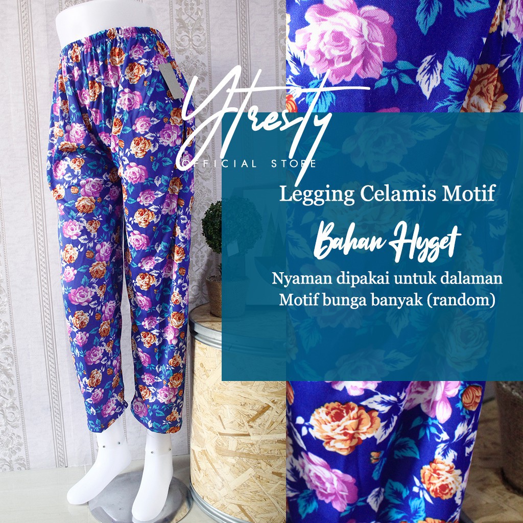 ( BISA COD ) LEGGING JUMBO PANJANG MOTIF BUNGA - celana dalam gamis hyget moti bunga