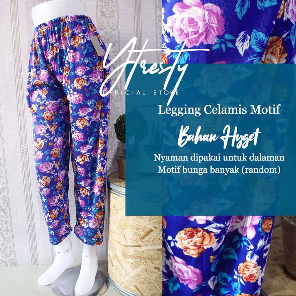 ( BISA COD ) LEGGING JUMBO PANJANG MOTIF BUNGA - celana dalam gamis hyget moti bunga