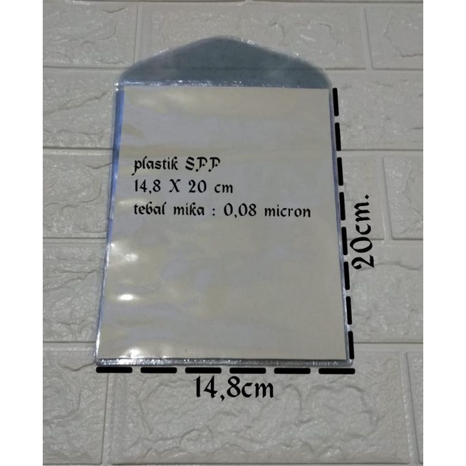 

plastik SPP bening,, 14,8x20cm,, 1 pak( isi 100pcs)