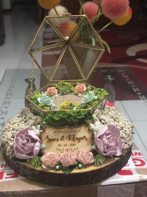 Tempat Cincin /terarrium Ringbox /ringbearer/ Tempat Maskawin/tempat Cincin Rustic /terarrium Rustic