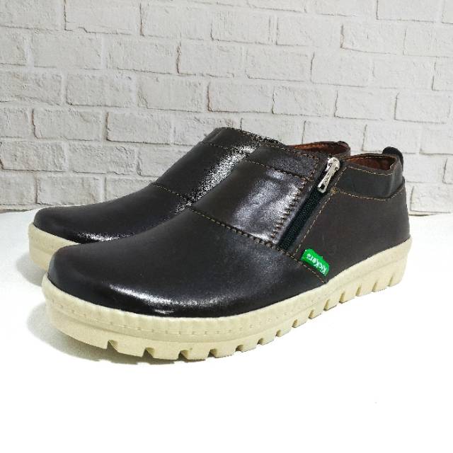 Kickers Sepatu Casual Wanita Bahan Kulit Asli Model Gaul Kekinian Elegan Murah