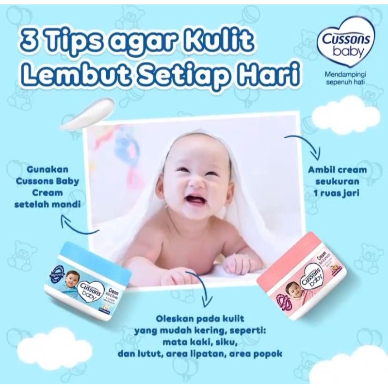 BABY CREAM CUSSONS 50gr / Cussons Baby Cream / Krim Bayi Cussons