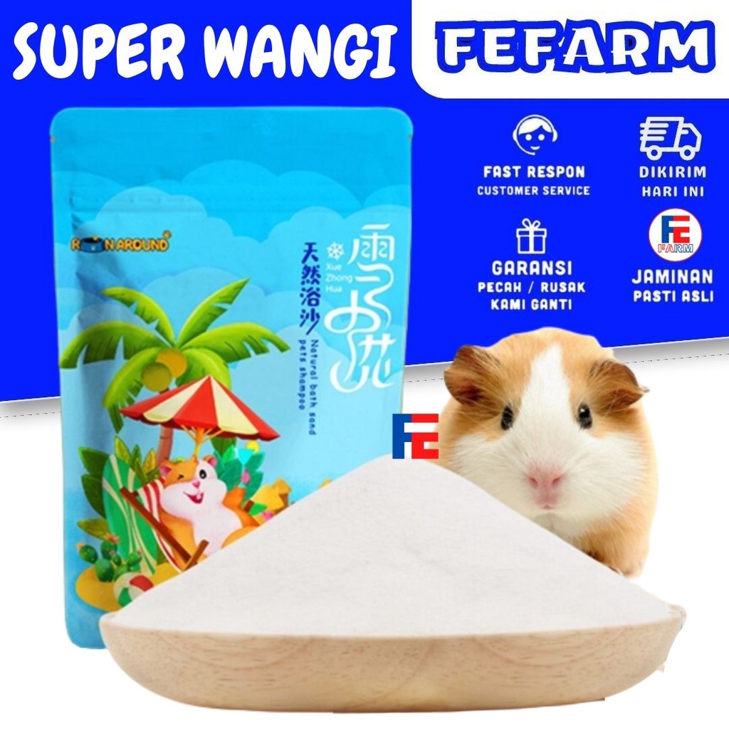 PASIR WANGI HAMSTER - Pasir Mandi Hamster Pet Sand Bathing Sweet Original 600gr Hewan Peliharaan FEFARM