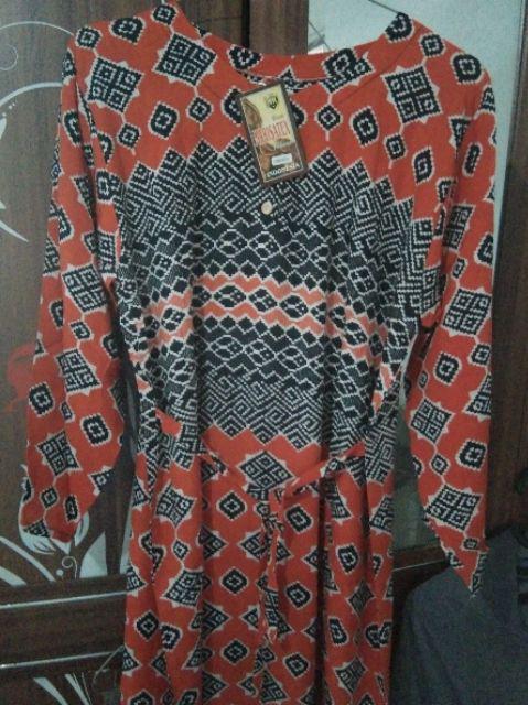 Daster  Gamis Batik Murah Ukuran  Jumbo Lengan Panjang Untuk Busui  Motif Wadimor
