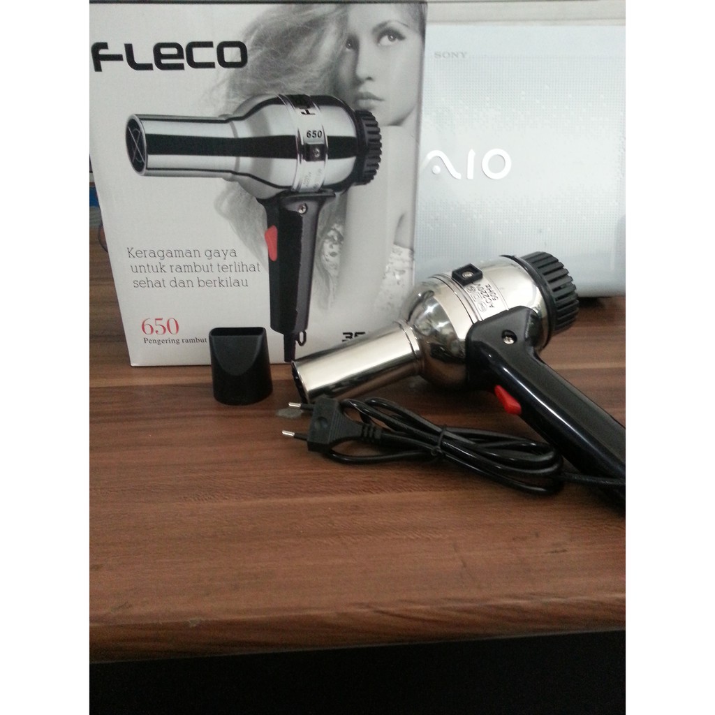 Fleco Hair Dryer / Pengering Rambut Salon 650 hasil sehat berkilau