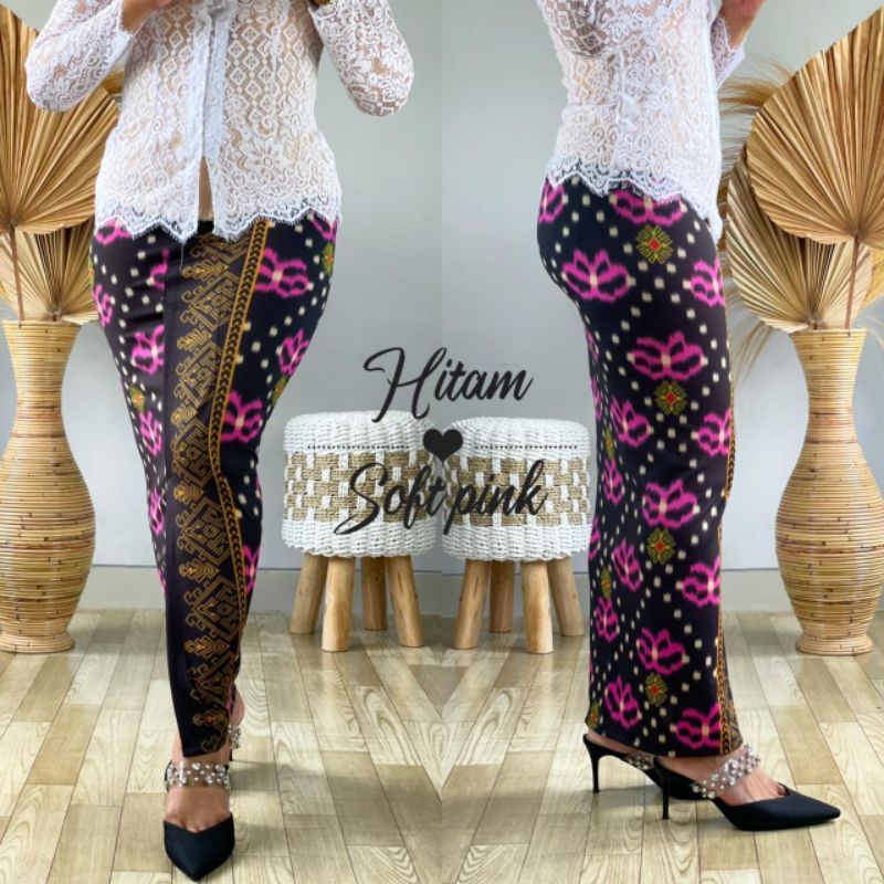 Kamen jadi jumbo 5XL | bawahan tradisional jumbo | kamben bigsize 5xl-HITAM SOFTPINK