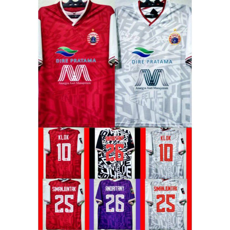 Jersey Persija Piala Menpora 2021 Lokal nameset printing