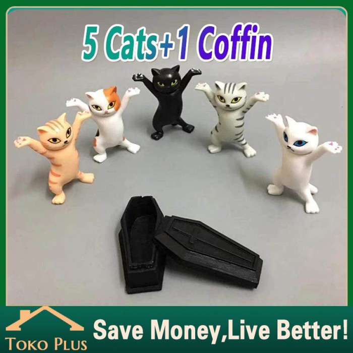 

6Pcs Carrying Coffin Cat Enchanting Pen Holder Tempat Pulpen