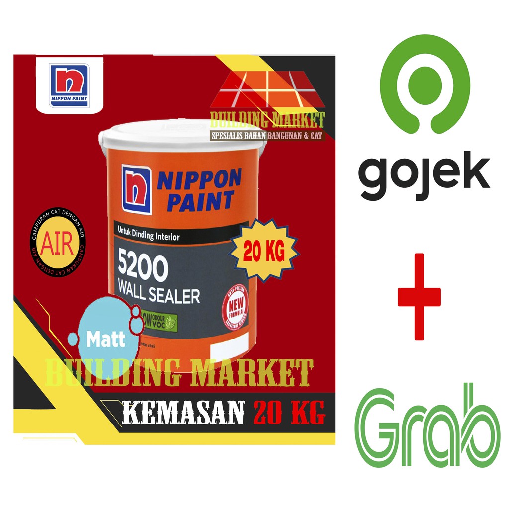 ALKALI SEALER CAT DASAR NIPPON PAINT 5200 WALL SEALER INTERIOR 20 KG
