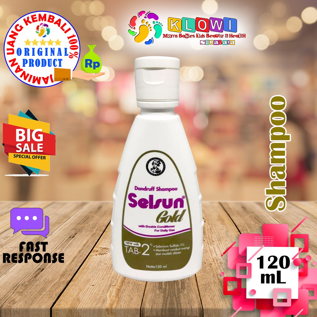 Selsun Shampoo Gold 120Ml / Shampoo Anti Dandruff / Sampo Anti Ketombe / Perawatan Rambut