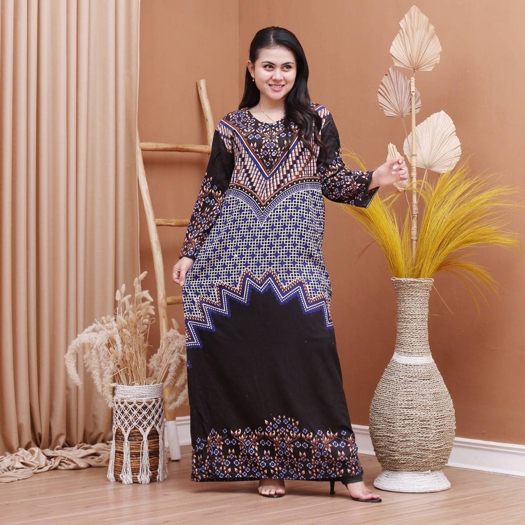 Batik Prass - Daster Lengan Panjang Kekinian Kancing Depan Longdres Busui Rayon Santung Rayon SUPER Ori Prass Official