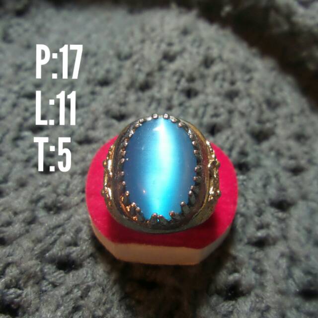 Batu Mata Kucing Biru Elegant Shopee Indonesia