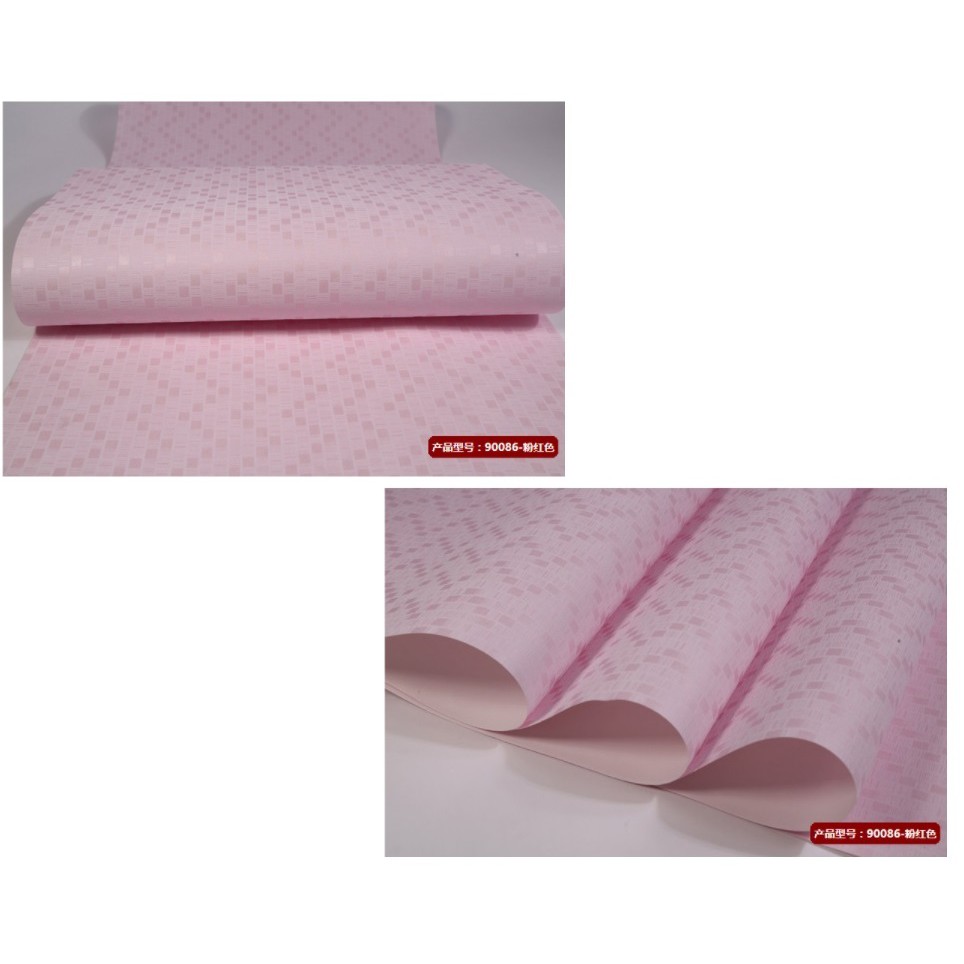 AKN88 - Wallpaper 3D Non Woven Motif Mosaic Ephedra Plain 53cmx10m - Pink 90086