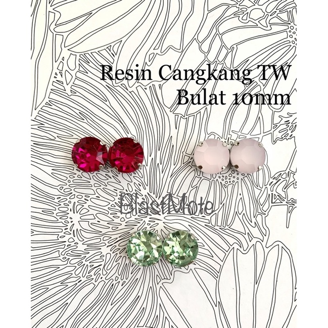Payet Resin Cangkang Taiwan Bulat 10mm