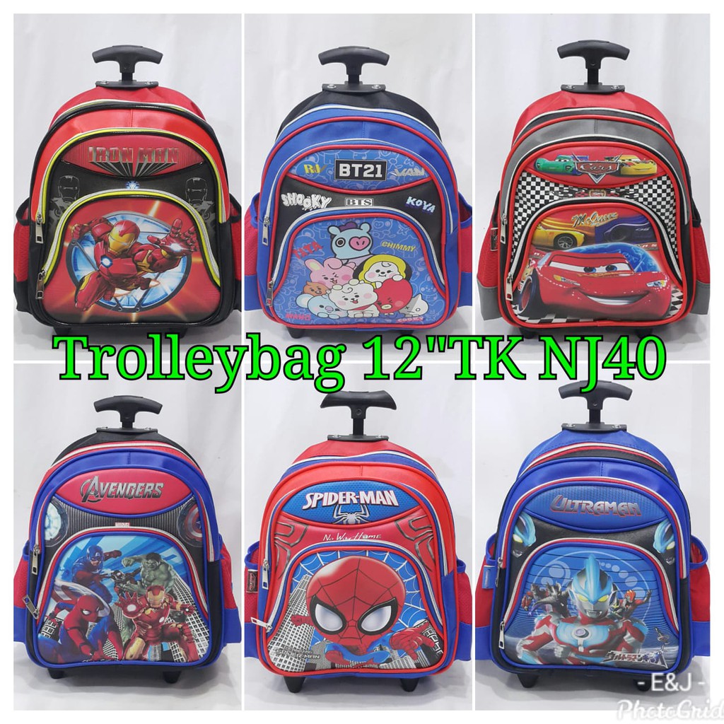 JOYELSY-Tas troly anak sekolah PAUD/TK/SD BTS NJ40