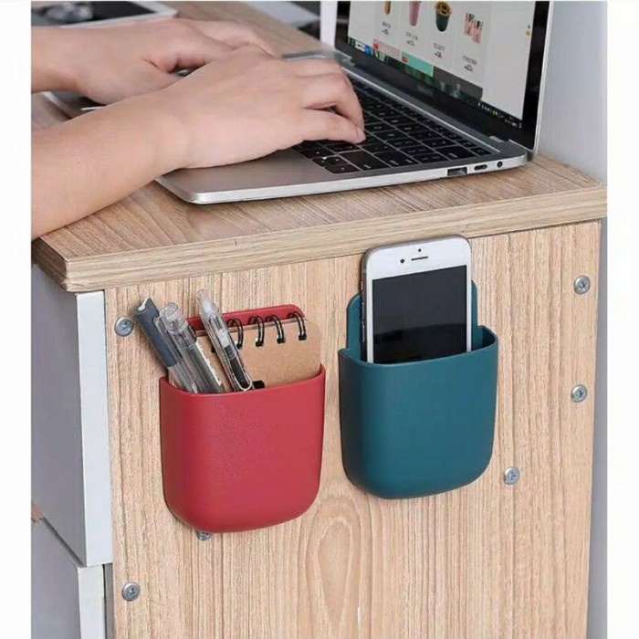 rak holder hp tempel dinding remote pulpen holder mobil