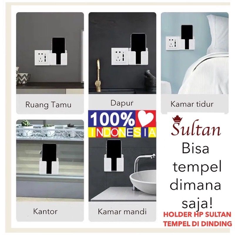 Holder Tempel Dinding Universal Serba Guna Holder Handphone Remote