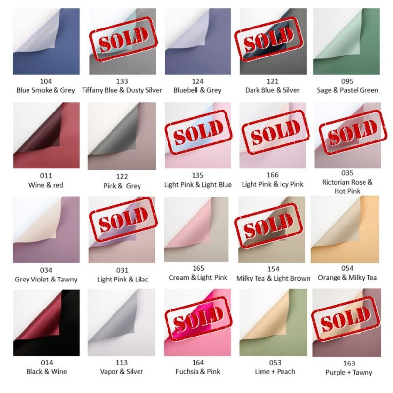 

(5 Lembar) FREE PACKING Kertas Cellophane Bicolor