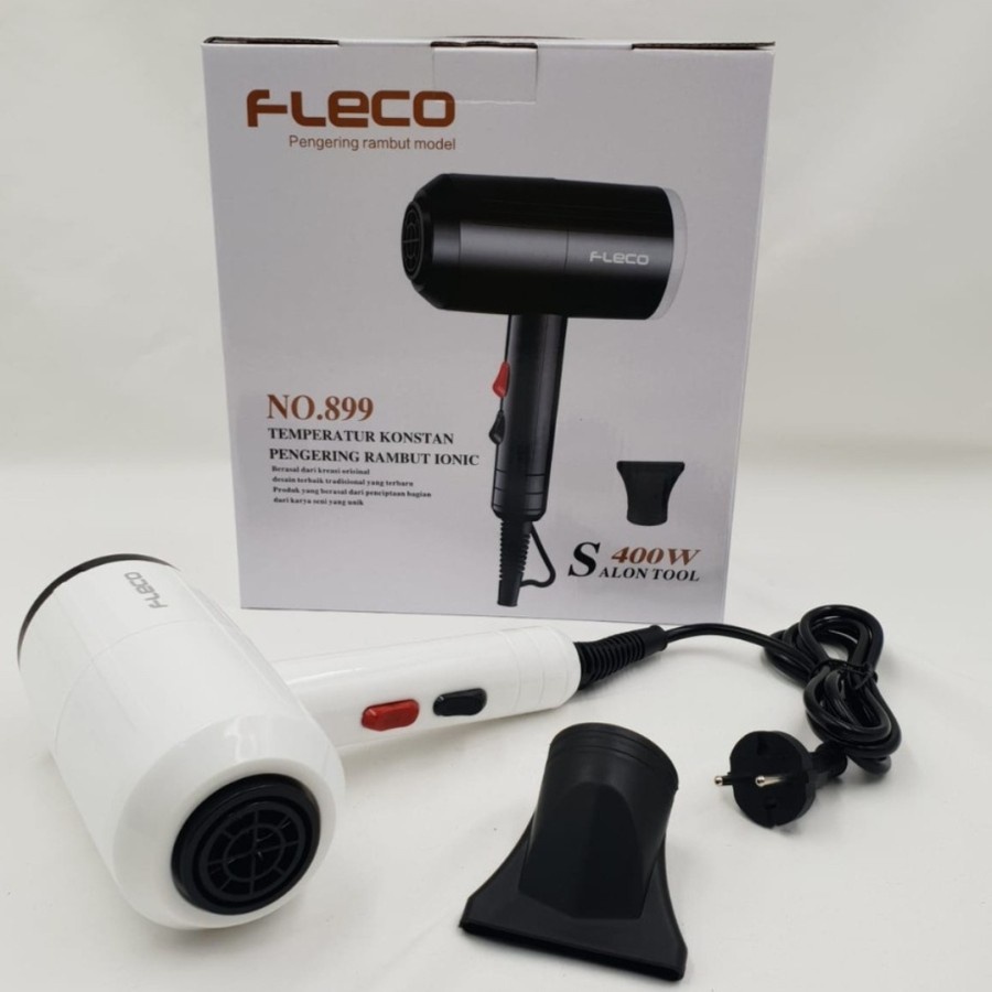 Hair Dryer Fleco F-899 Pengering Rambut Model Bisa Dilipat Ionic Dengan Temperatur Konstan