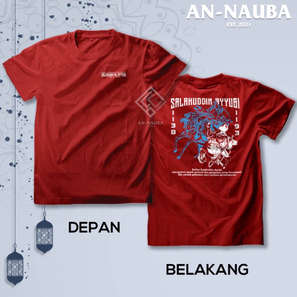 Kaos Dakwah Islami Sahabat Nabi / SALAHUDDIN AL AYUBI TSHIRT / Baju Distro Santri Muslim [AN-8557]-4