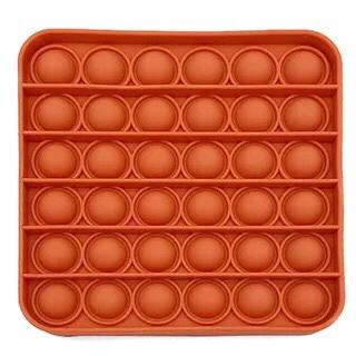 Edufuntoys - PUSH BUBBLE fidged/ pop it rainbow gobang/ pop it pelangi/ pop it among us/ bubble toys/ popit-kotak orange