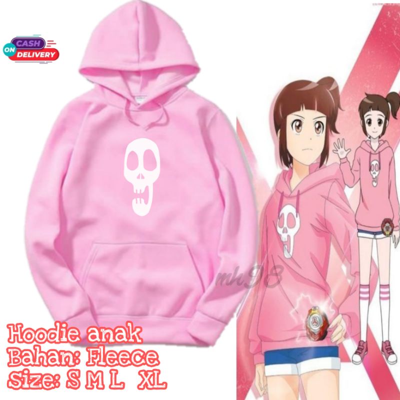Jaket Hoodie Sweater Anak Kartun SHINBI HOUSE HARI KOO Pink Terbaru 2022 keren murah/sweater anak SH