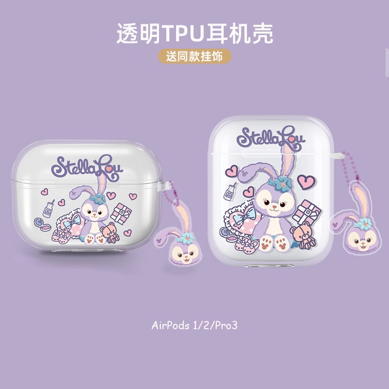 INPODS Android Casing Silikon Transparan Motif Kartun Beruang / Kelinci / Anjing / Astronot Untuk Airpods 1 / 2 / 3 / pro / I12