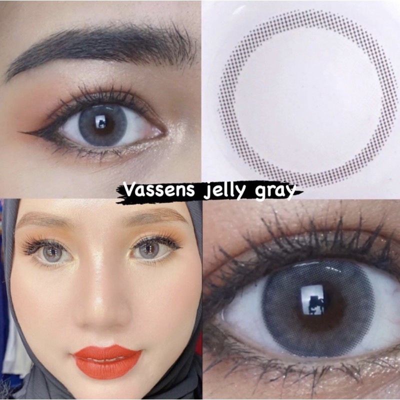 Softlens vassens jelly gray &amp; brown original korea