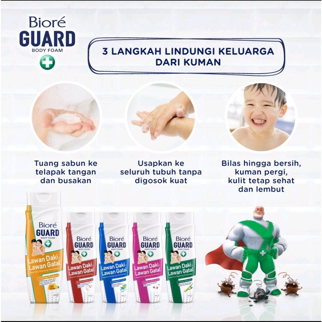 BIORE GUARD ANTIBACTERIAL BODY FOAM - SABUN MANDI CAIR BIORE GUARD 400ML