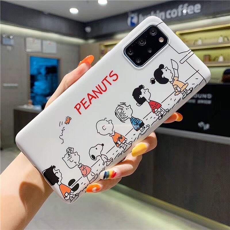 Snoopy Peanuts Case Samsung S20 S10 S9 S8 S20+ S10+ S9+ Note 20 Ultra Note20 Note 8  s8 Plus A9 2018