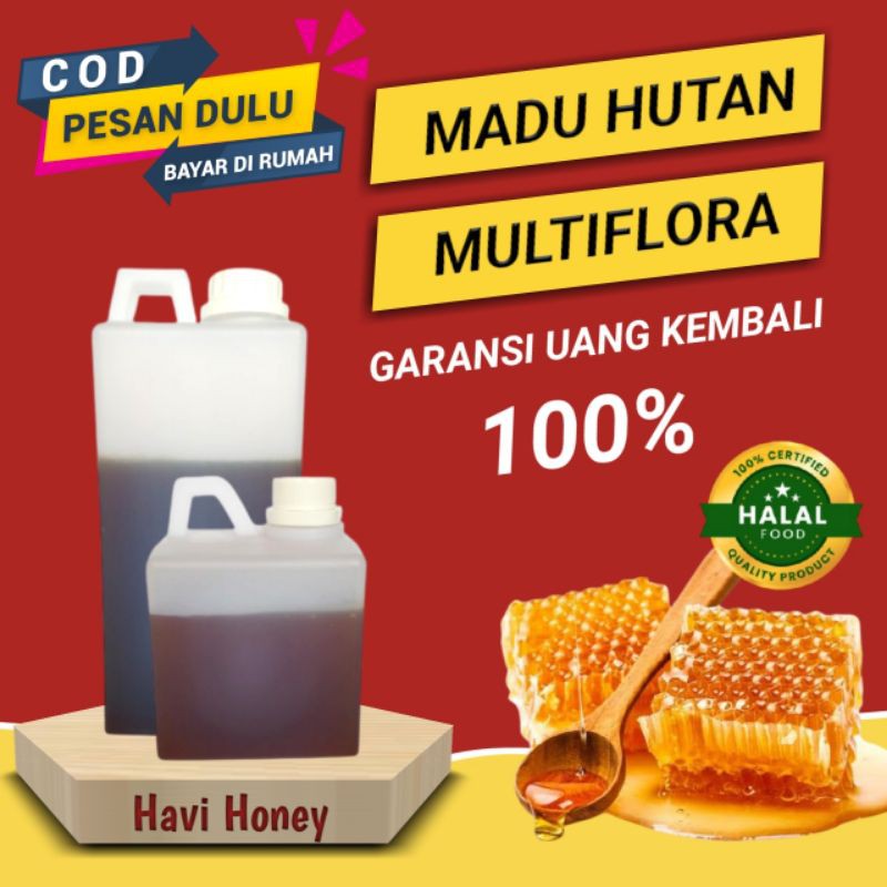 

Madu Asli Hutan Multiflora Alami Original 0.5 kg