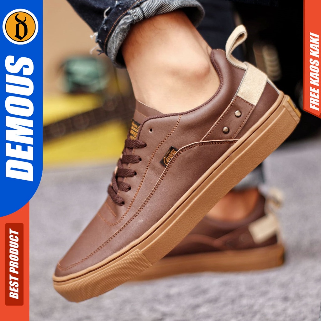 DEMOUS CYRE Sepatu Kasual Sneakers Kulit Asli Casual Original