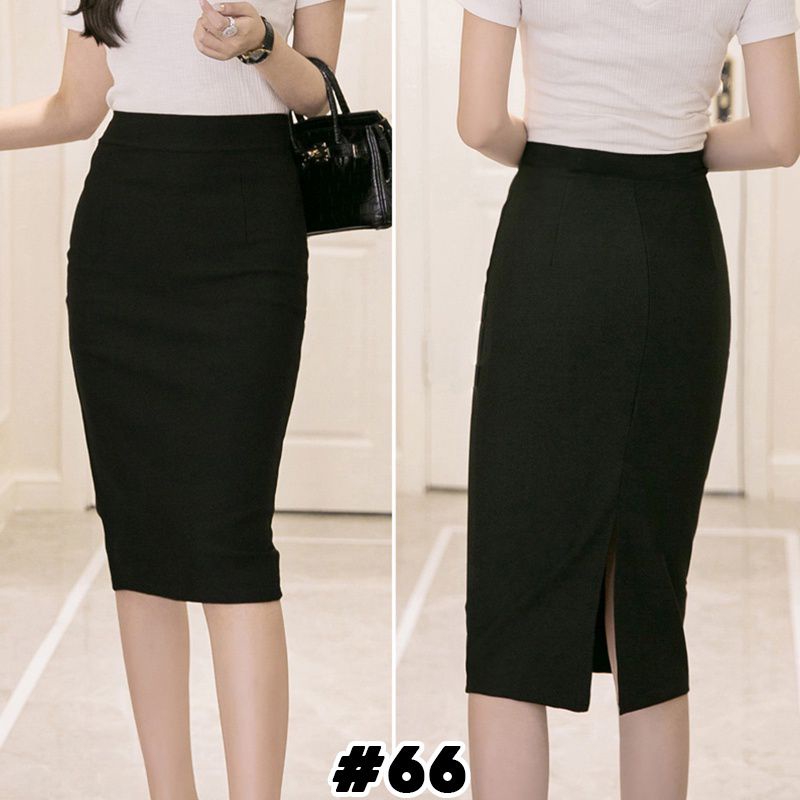 Office Skirt Rok Span Formal Pencil H Line