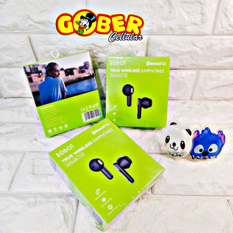 Headset Earphone Airbuds ROBOT T10 Bt 5,1