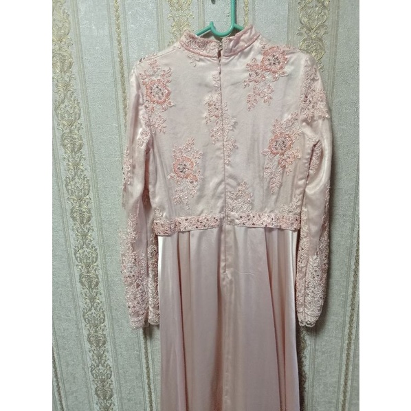 GAUN PESTA DRESS BROKAT PRELOVED