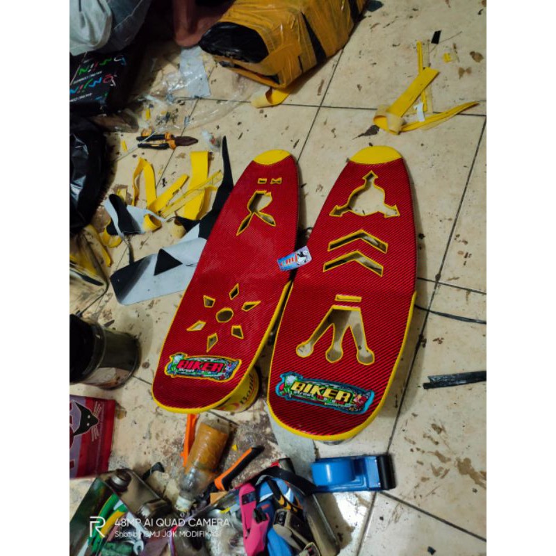 jok motor modifikasi jok motor satria fu lubang biker merah slim jok custom