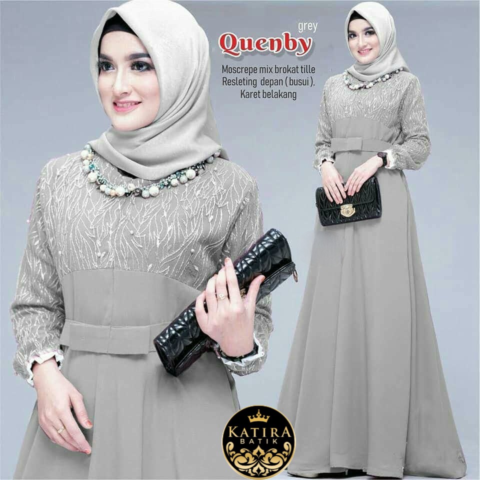 GAMIS WANITA  ADA JUMBO LD 110 GAMIS QUENBY GAMIS PESTA TILE BRUKAT BUSUI FRIENDLY GAMIS WANITA GAMI