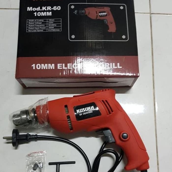 PROMO KUSUKA MESIN BOR LISTRIK KUSUKA BY FUJIYAMA KR-60 10MM-ELECTRIC DRILL - Mesin Bor Kusuka KR-60