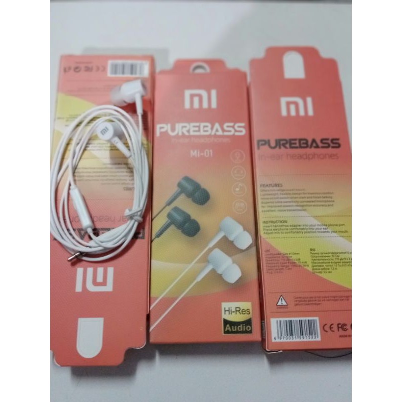 HEADPHONE HEADSET MI original pure bass