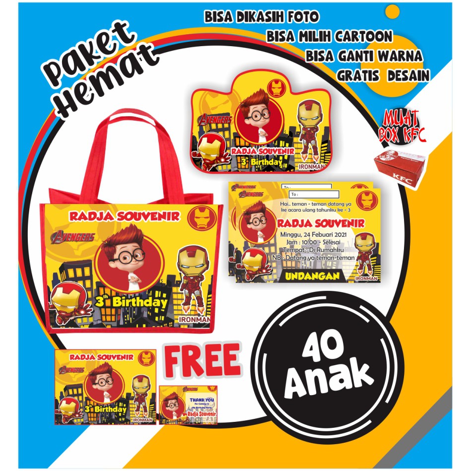 

PAKET GOODIE HEMAT DAN MURAH/ GRATIS BACDROP BUAT 40 ANAK