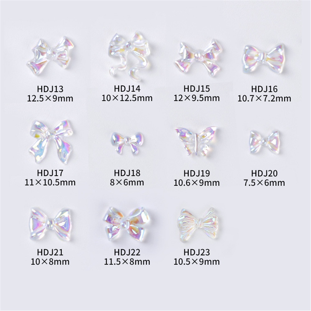 30pcs Patch Pita 3D Transparan Warna-Warni Untuk Dekorasi Nail Art