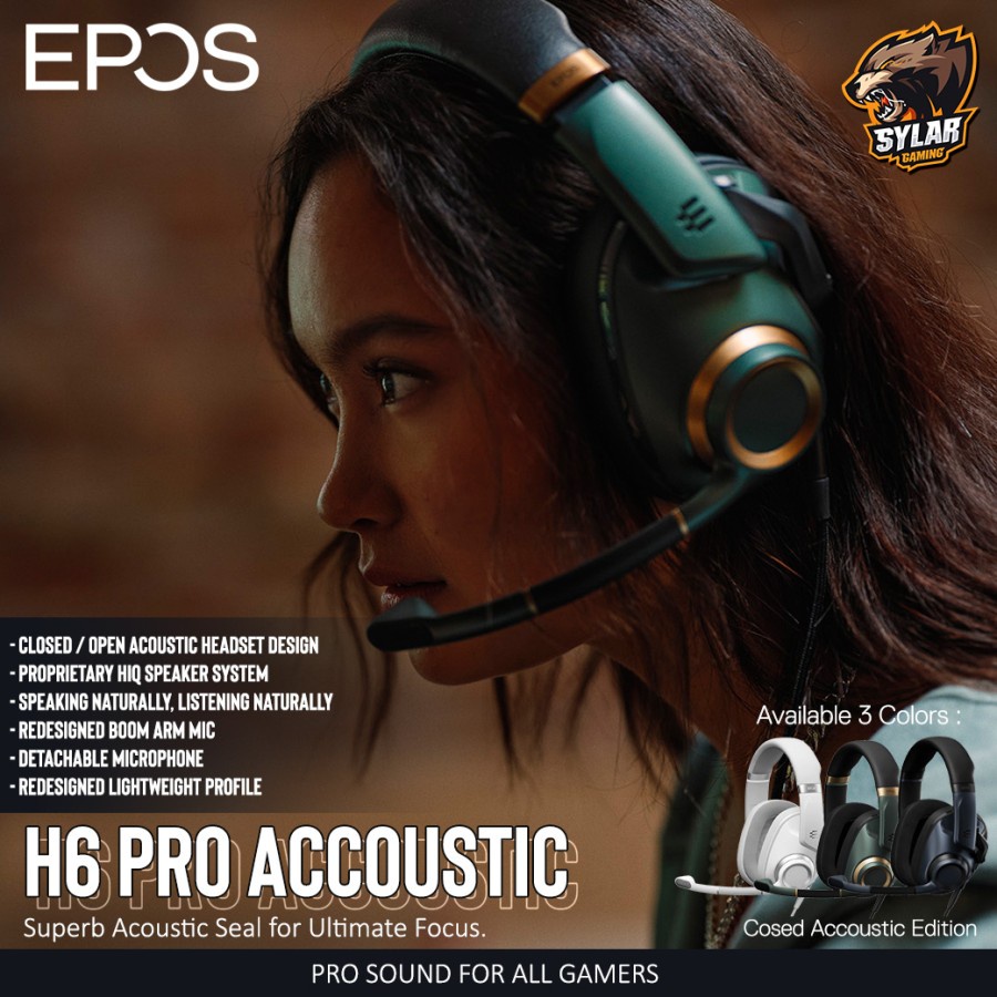 EPOS H6 Pro Closed Acoustic Gaming Headset