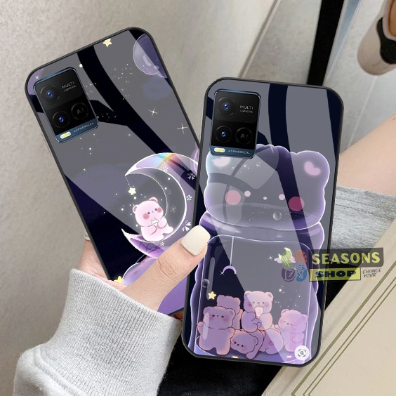 Softcase Kaca Vivo Y21/Y21s/Y33s | Softcase Glass Vivo Y21/Y21s/Y33s l Casing Hp Vivo Y21/Y21s/Y33s 