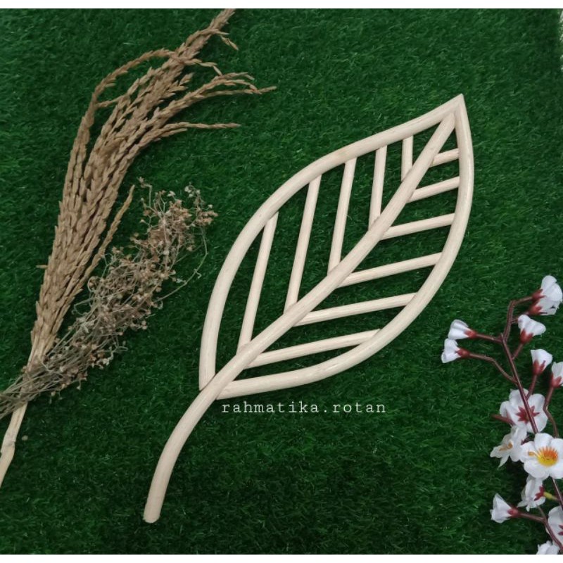 hiasan rotan daun/dekorasi dinding rotan