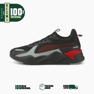 puma trainers black and red