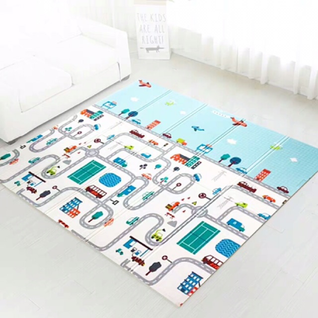 Playmat Premium Anak Bayi Lipat Tebal 5mm Double Pad 2 Ukuran Motif Random Playmat 180 x 200cm Alas Main Anak Tikar Bermain sangat Aman-8