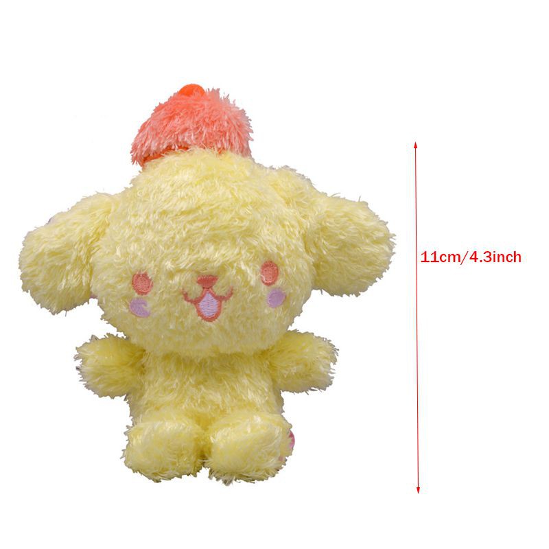 11cm Boneka Kuromi My Melody Plush Keychain Soft Mini Stuffed Doll Handbag Backpack Pendant