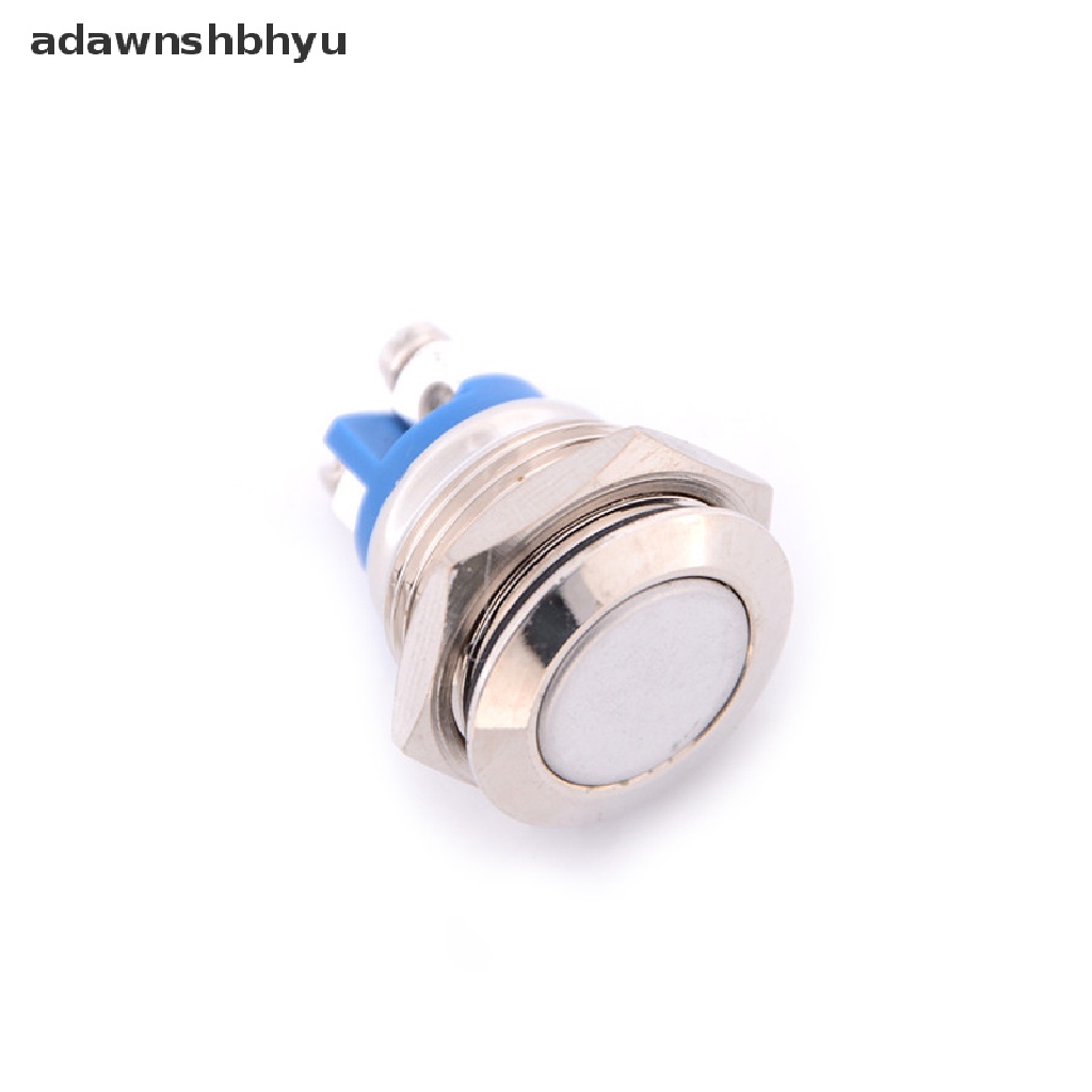 Adawnshbhyu 16mm Waterproof Tombol Tekan Momentary Metal Mobil Saklar Klakson ON OFF